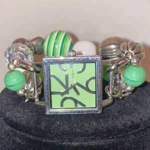 Narmi Women's Green and Silver Watch